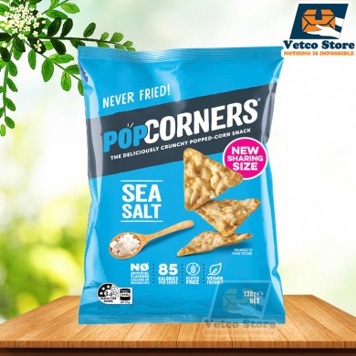 Bánh Snack Popcorners Vị Sea Salt 130g